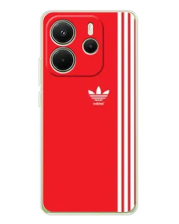 Чохол для Xiaomi Redmi Note 14 4G (EU) з картинкою «Червоний мінімалізм Adidas»