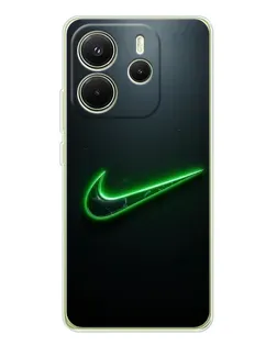 Чохол для Xiaomi Redmi Note 14 4G (EU) з картинкою «Неоновий контур Nike»
