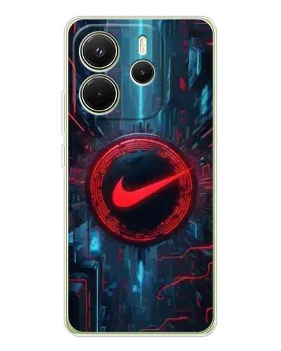 Чехол для Xiaomi Redmi Note 14 4G (EU) с картинкой «Техногенный стиль Nike»