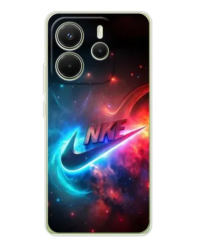 Чехол для Xiaomi Redmi Note 14 4G (EU) с картинкой «Огненный логотип Nike»