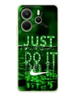 Чехол для Xiaomi Redmi Note 14 4G (EU) с картинкой «Зеленый неоновый Nike»