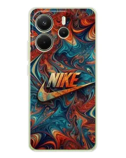 Чехол для Xiaomi Redmi Note 14 4G (EU) с картинкой «Nike в абстракции»