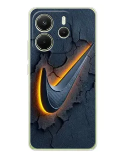 Чехол для Xiaomi Redmi Note 14 4G (EU) с картинкой «Объемный логотип Найк»