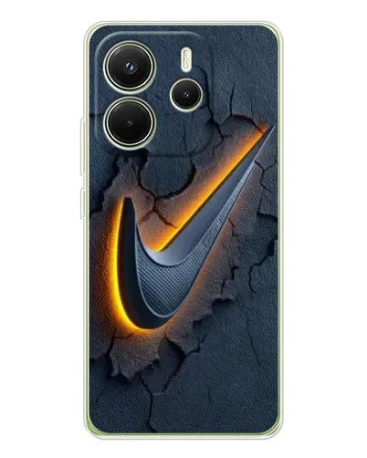 Чехол для Xiaomi Redmi Note 14 4G (EU) с картинкой «Объемный логотип Найк»