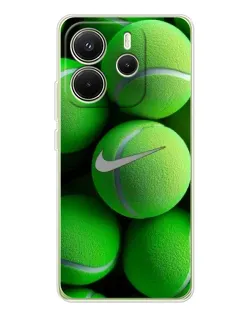 Чехол для Xiaomi Redmi Note 14 4G (EU) с картинкой «Теннисные мячи Найк»
