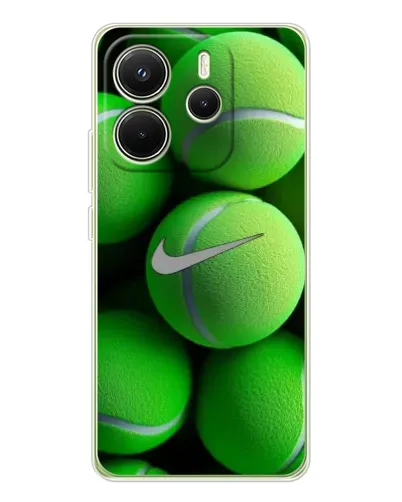 Чехол для Xiaomi Redmi Note 14 4G (EU) с картинкой «Теннисные мячи Найк»