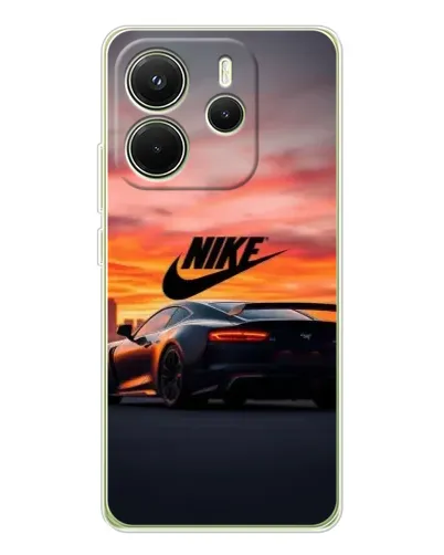Чехол для Xiaomi Redmi Note 14 4G (EU) с картинкой «Nike и суперкар»
