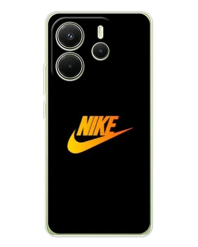 Чехол для Xiaomi Redmi Note 14 4G (EU) с картинкой «Золотой логотип Nike»