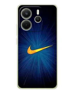 Чехол для Xiaomi Redmi Note 14 4G (EU) с картинкой «Синий пульс Nike» Чехол для Xiaomi Redmi Note 14 4G (EU) с картинкой «Синий пульс Nike»
