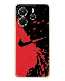 Чехол для Xiaomi Redmi Note 14 4G (EU) с картинкой «Красные брызги Nike» Чехол для Xiaomi Redmi Note 14 4G (EU) с картинкой «Красные брызги Nike»
