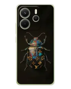 Чехол для Xiaomi Redmi Note 14 4G (EU) с картинкой «LV — мраморный принт»