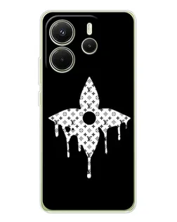 Чехол для Xiaomi Redmi Note 14 4G (EU) с картинкой «Цветочная монограмма»