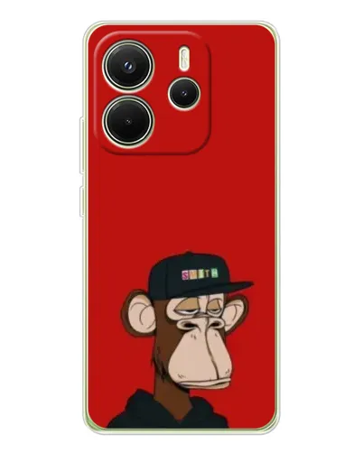 Чехол для Xiaomi Redmi Note 14 4G (EU) с картинкой «Bored Ape — красный фон» Чехол для Xiaomi Redmi Note 14 4G (EU) с картинкой «Bored Ape — красный фон»