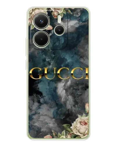 Чохол для Xiaomi Redmi Note 14 4G (EU) з картинкою «Абстрактні квіти Gucci» Чохол для Xiaomi Redmi Note 14 4G (EU) з картинкою «Абстрактні квіти Gucci»