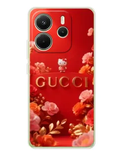 Чохол для Xiaomi Redmi Note 14 4G (EU) з картинкою «Gucci — золотий сад»