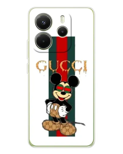 Чохол для Xiaomi Redmi Note 14 4G (EU) з картинкою «Міккі Маус Gucci — смуги» Чохол для Xiaomi Redmi Note 14 4G (EU) з картинкою «Міккі Маус Gucci — смуги»