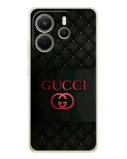 Чохол для Xiaomi Redmi Note 14 4G (EU) з картинкою «Gucci — стьобаний чорний»