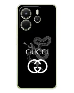 Чохол для Xiaomi Redmi Note 14 4G (EU) з картинкою «Gucci — срібна змія»