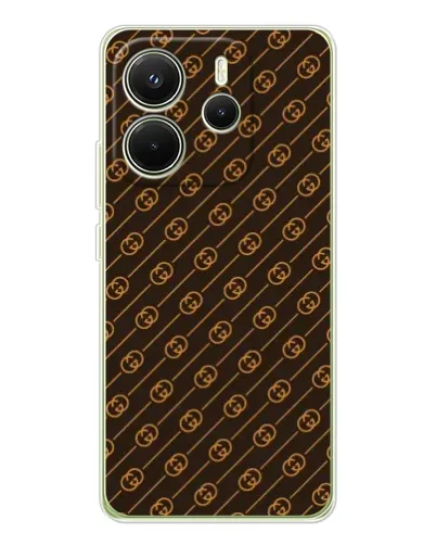 Чохол для Xiaomi Redmi Note 14 4G (EU) з картинкою «Gucci — золоті діагоналі» Чохол для Xiaomi Redmi Note 14 4G (EU) з картинкою «Gucci — золоті діагоналі»