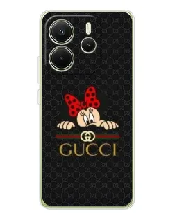 Чохол для Xiaomi Redmi Note 14 4G (EU) з картинкою «Мінні Маус Gucci — чорний»