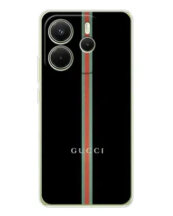 Чехол для Xiaomi Redmi Note 14 4G (EU) с картинкой «Gucci — строгая линия»