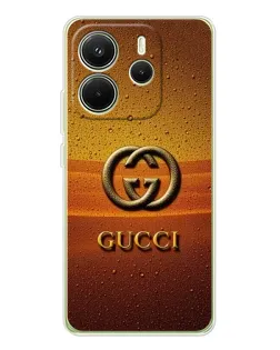 Чехол для Xiaomi Redmi Note 14 4G (EU) с картинкой «Gucci — солнечный градиент»
