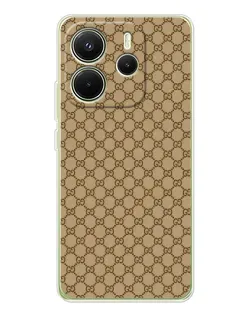 Чехол для Xiaomi Redmi Note 14 4G (EU) с картинкой «Gucci — классический беж»