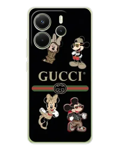 Чехол для Xiaomi Redmi Note 14 4G (EU) с картинкой «Gucci — герои Disney и монограмма» Чехол для Xiaomi Redmi Note 14 4G (EU) с картинкой «Gucci — герои Disney и монограмма»