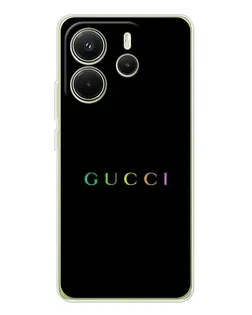 Чехол для Xiaomi Redmi Note 14 4G (EU) с картинкой «Gucci — неоновый минимализм»