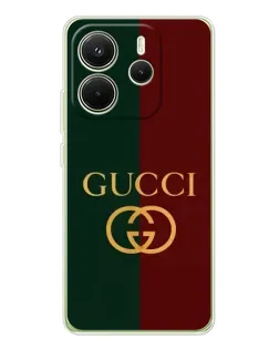 Чехол для Xiaomi Redmi Note 14 4G (EU) с картинкой «Gucci — темно-зеленый градиент»