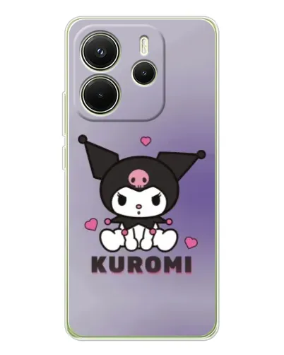 Чохол для Xiaomi Redmi Note 14 4G (EU) з картинкою «Kuromi — фіолетовий арт»