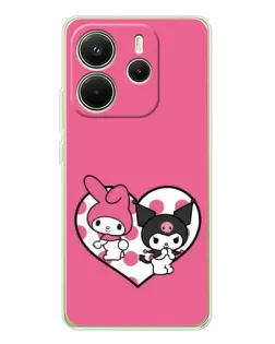 Чохол для Xiaomi Redmi Note 14 4G (EU) з картинкою «Kuromi та My Melody» Чохол для Xiaomi Redmi Note 14 4G (EU) з картинкою «Kuromi та My Melody»
