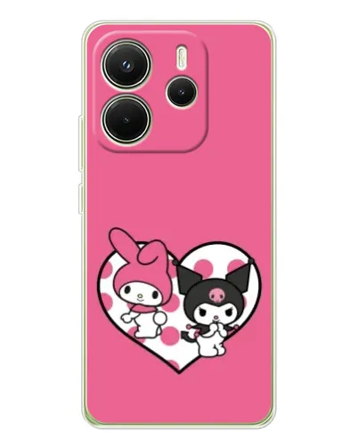 Чохол для Xiaomi Redmi Note 14 4G (EU) з картинкою «Kuromi та My Melody»