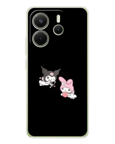 Чохол для Xiaomi Redmi Note 14 4G (EU) з картинкою «My Melody та Kuromi»