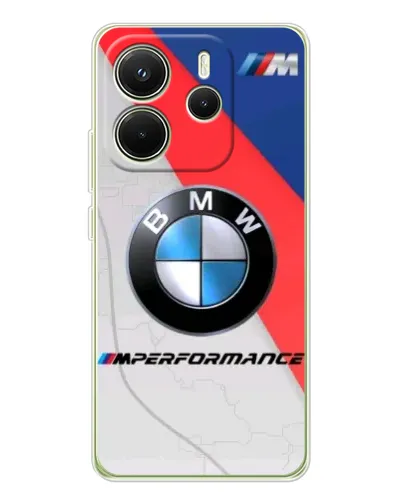 Чехол для Xiaomi Redmi Note 14 4G (EU) с картинкой «BMW Performance стиль»