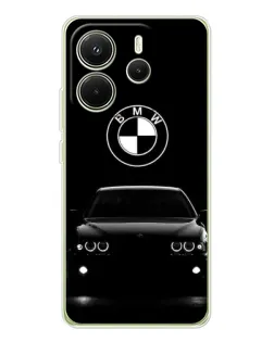 Чехол для Xiaomi Redmi Note 14 4G (EU) с картинкой «BMW — взгляд из темноты»