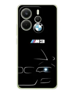 Чехол для Xiaomi Redmi Note 14 4G (EU) с картинкой «Минималистичный принт BMW M3»