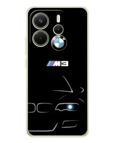 Чехол для Xiaomi Redmi Note 14 4G (EU) с картинкой «Минималистичный принт BMW M3»