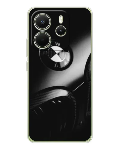 Чехол для Xiaomi Redmi Note 14 4G (EU) с картинкой «Эмблема BMW — макро»