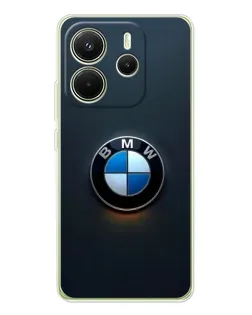 Чехол для Xiaomi Redmi Note 14 4G (EU) с картинкой «Логотип BMW — минимализм»