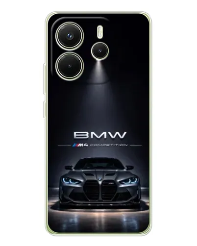 Чехол для Xiaomi Redmi Note 14 4G (EU) с картинкой «BMW сквозь ночной город» Чехол для Xiaomi Redmi Note 14 4G (EU) с картинкой «BMW сквозь ночной город»