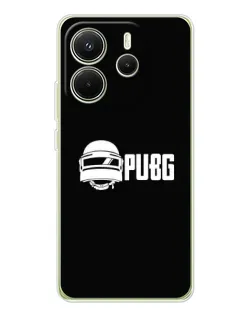 Чехол для Xiaomi Redmi Note 14 4G (EU) с картинкой «PUBG — классический лого»