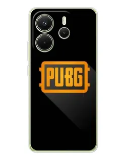 Чехол для Xiaomi Redmi Note 14 4G (EU) с картинкой «PUBG — рамка лого»
