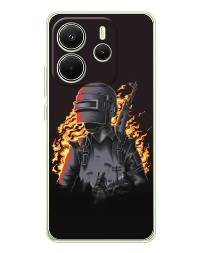 Чехол для Xiaomi Redmi Note 14 4G (EU) с картинкой «PUBG — огненный силуэт» Чехол для Xiaomi Redmi Note 14 4G (EU) с картинкой «PUBG — огненный силуэт»