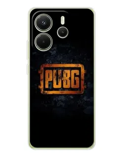 Чехол для Xiaomi Redmi Note 14 4G (EU) с картинкой «PUBG — золотой логотип»