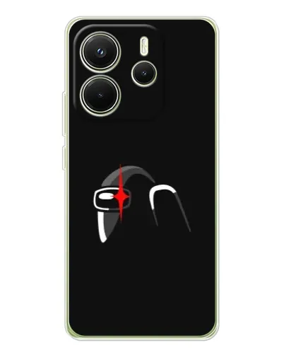 Чехол для Xiaomi Redmi Note 14 4G (EU) с картинкой «Among Us шлем»