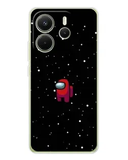 Чехол для Xiaomi Redmi Note 14 4G (EU) с картинкой «Красный Among Us»