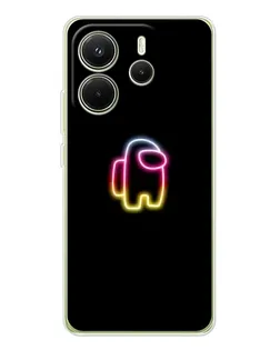 Чехол для Xiaomi Redmi Note 14 4G (EU) с картинкой «Among Us градиент»