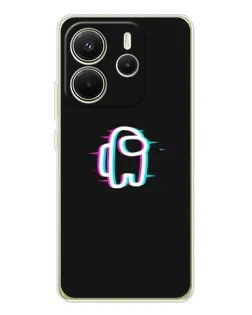 Чехол для Xiaomi Redmi Note 14 4G (EU) с картинкой «Among Us неон»