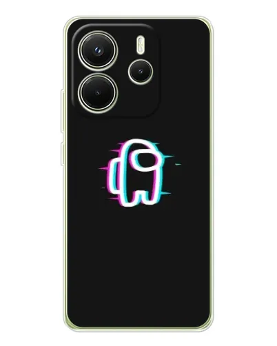 Чехол для Xiaomi Redmi Note 14 4G (EU) с картинкой «Among Us неон»